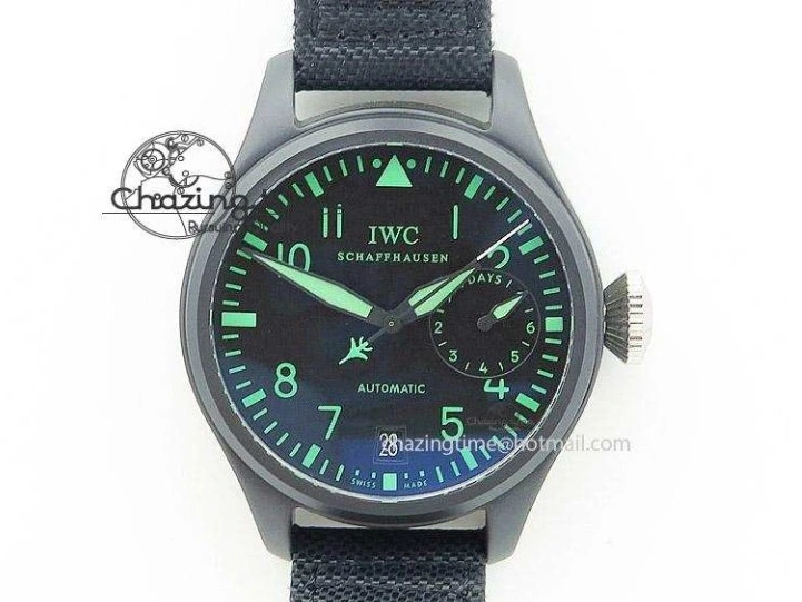 MIROTIME 0101 Pilot Black Ace BLSF 1:1 Best Edition White Lume Dial on Black Nylon Strap MIYOTA OnTrend 7021